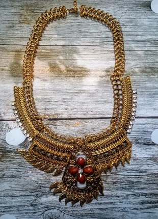 🌼🌿Gros collier doré bohême🌼 dorure et strass🌼🌿, condition: Very good, €9.00, €10.15 includes Buyer Protection
