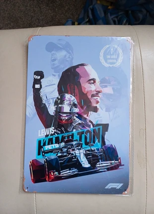 Bnwot retro distressed metal Lewis Hamilton advertising sign size 12"×8", brand: Lewis Hamilton, condition: New without tags, £9.99, £11.19 includes Buyer Protection
