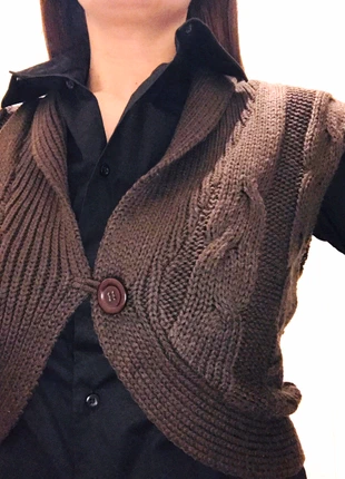 Gilet bolero marrone in maglia, état: Neuf sans étiquette, taille: M / 38 / 10, 3,00 €, 3,85 € Protection acheteurs incluse