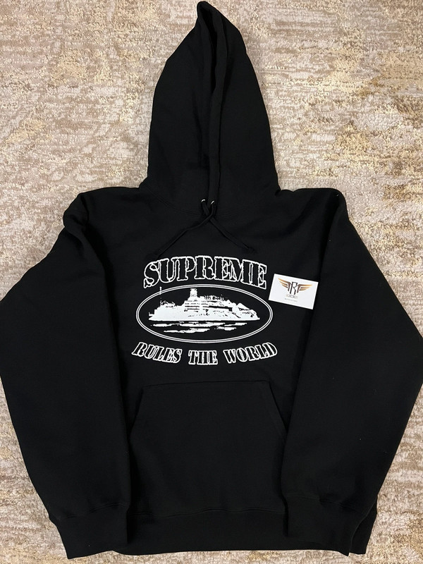 Supreme corteiz rules the world hoodie black in hand sealed shipped next day