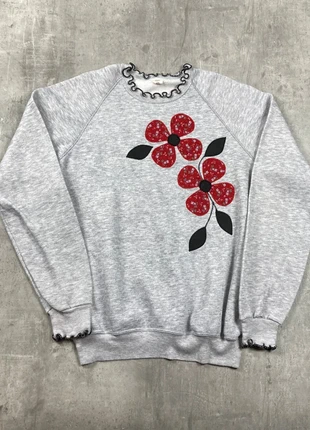 Sweat-shirt Gris à fleurs taille XXL, marca: Vintage Dressing, estado: Bueno, tamaño: XXL / 44 / 16, 13,99 €, 15,39 € Protección al comprador Pro incluida