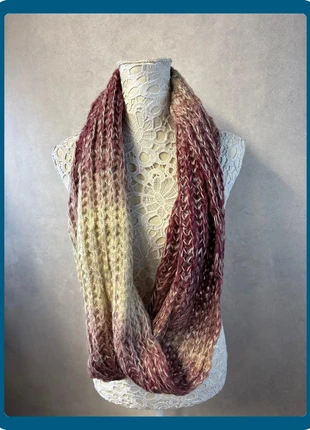 Écharpe tube dégradée beige et bordeaux – Lot MI30, condition: Very good, €7.10, €8.16 includes Buyer Protection Pro