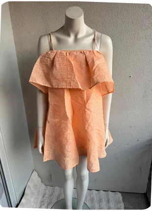 Robe courte H&M orange – Taille 34 – Bretelles croisées – Neuve, marca: H&M, estado: Nuevo con etiquetas, tamaño: XS / 34 / 6, 6,00 €, 7,00 € Protección al comprador Pro incluida