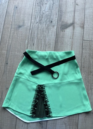 Mini jupe évasée vert pastel et noire taille S 36 38 été, brand: temperatura, condition: Very good, size: S / 36 / 8, €12.00, €13.30 includes Buyer Protection