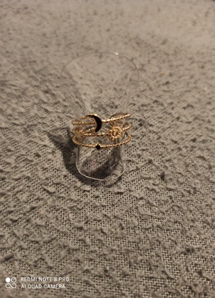 Bague ajustable couleur or avec lune, etoile et soleil, brand: acier inoxydable, condizioni: Ottime, taglia: Regolabile, €9.50, €10.68 include la Protezione acquisti