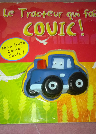 livre cartonné avec bruitage "Le tracteur qui fait couic" 