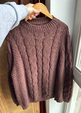 Gebreide knitted trui gehaakt kabeltrui granny fall winter, merk: Winter, staat: Nieuw zonder prijskaartje, maat: XL / 42 / 14, € 25,00, € 26,95 inclusief Kopersbescherming