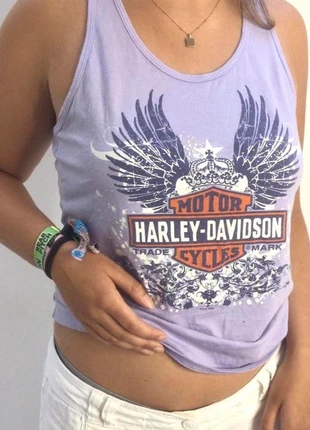 Amazing little vintage Harley Davidson lilac purple tank top, brand: Harley Davidson, condition: Very good, size: M / 10, £25.00, £26.95 includes Buyer Protection