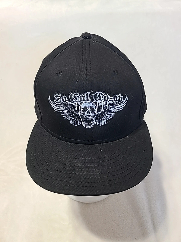 Embroidered Skull & Wings Black Hat 1