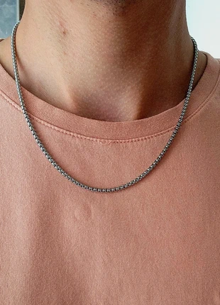 Collier chaîne cubaine grise argentée élégante chic tendance, marke: Boheme, zustand: Neu, 5,99 €, 6,99 € beinhaltet Vinted-Käuferschutz Pro