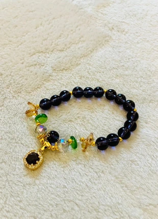 Bracelet de perles d’améthyste violet élastique, brand: Fashion Jewelry, condition: New without tags, €9.00, €10.15 includes Buyer Protection