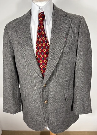 Blazer gris vintage Harris Tweed en laine américain années 80 taille EU 52 (L), marke: Harris Tweed, zustand: Sehr gut, größe: L, 60,00 €, 63,70 € inklusive Vinted-Käuferschutz