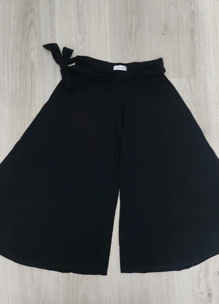 Pantacourt palazzo noir fluide taille haute noué – Pimkie vintage y2k, brand: Pimkie, condition: Very good, size: M / 38 / 10, €10.00, €11.20 includes Buyer Protection