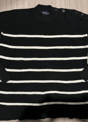 Pull col montant à boutons noir et blanc Ralph Lauren taille XS, marca: Ralph Lauren, estado: Muy bueno, tamaño: XS / 34 / 6, 27,00 €, 29,05 € Protección al comprador incluida