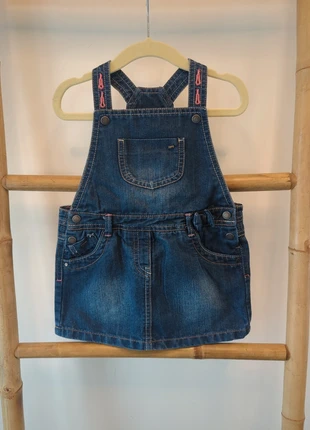 Salopette jupe jean foncé, marca: Kitchoun, estado: Muito bom, tamanho: 12-18 meses / 80 cm, €2.00, €2.80 inclui Proteção do Comprador