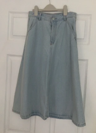 Denim midi skirt, brand: H&M, condition: New without tags, size: XS / 34 / 6, €5.00, €5.95 includes Buyer Protection