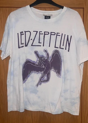 Pull & Bear Blue Tie Dye Led Zeppelin Band T-shirt - Size S, brand: Pull & Bear, condition: Very good, size: S / UK 8-10, £8.00, £9.10 includes Buyer Protection
