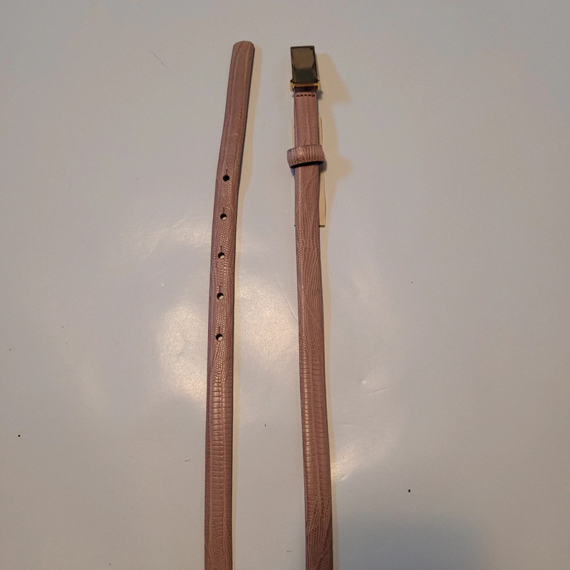 Pink genuine leather belt 3