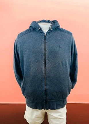 🧥 Sweat technique full zip à capuche Ralph Lauren gris foncé logo noir taille L QR code, brand: Ralph Lauren, condizioni: Ottime, taglia: L, €50.00, €53.20 include la Protezione acquisti Pro