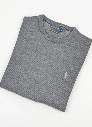 Maglione Ralph Lauren grigio L lana Merino logo tono su tono puntinato bianco, marque: Ralph Lauren, état: Très bon état, taille: L, 44,90 €, 47,85 € Protection acheteurs incluse