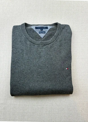 pull léger col rond Tommy Hilfiger cachemire Gris sweater casual chic élégant XXL coton /cachemire, brand: Tommy Hilfiger, condition: Very good, size: XXL, €30.00, €32.20 includes Buyer Protection