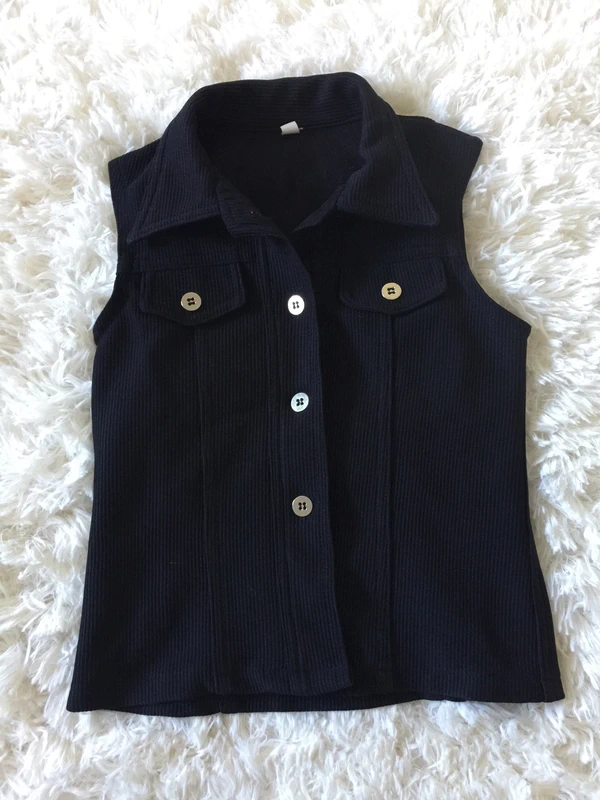 Gilet noir sans manche enfant