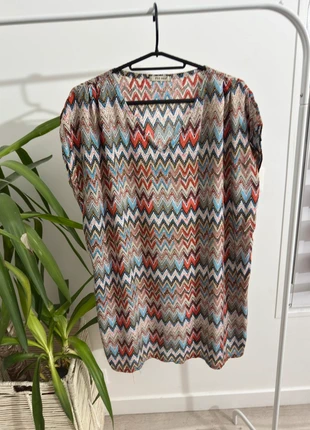 💟 Chemisier coloré à motifs en zigzag Fee Red – taille M (1628), brand: Fee Red, condition: Very good, size: M / 38 / 10, €5.00, €5.95 includes Buyer Protection