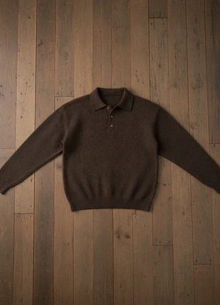 Pull col polo marron chiné en laine - Taille S, brand: Polo marron, condizioni: Ottime, taglia: S, €34.00, €36.40 include la Protezione acquisti