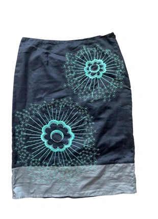 Monsoon Black Embroidered Boho Skirt UK 8 – 2000s Y2K Festival Autumn Style, brand: Monsoon, condition: Very good, size: S / 8, £7.98, £9.08 includes Buyer Protection