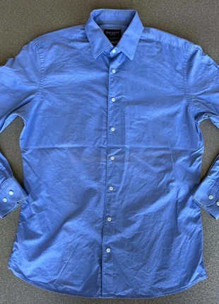 Chemise manches longues Hackett - M - Bleu - slim fit, marque: Hackett, état: Très bon état, taille: M, 11,60 €, 12,88 € Protection acheteurs incluse