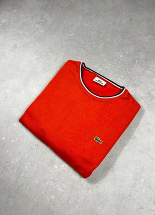 Pull sweat Lacoste coton col rond crewneck orange femme - taille M, merk: Lacoste, staat: Heel goed, maat: M / 38 / 10, € 33,00, € 35,35 inclusief Kopersbescherming