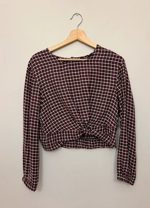 maglia a quadri crop - Bershka, marque: Bershka, état: Neuf sans étiquette, taille: S / 36 / 8, 8,00 €, 9,10 € Protection acheteurs incluse