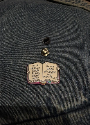 Book Pin badge, brand: NO LABEL, condition: New without tags, £1.50, £2.28 includes Buyer Protection