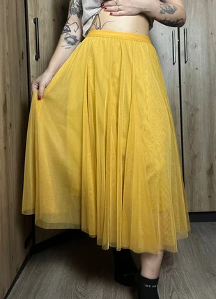 Mustard Yellow Tulle Ballerina Maxi Skirt | Puffy Mesh Statement Piece | Size S | New & Dressy, marque: Fashion, état: Neuf avec étiquette, taille: S / 36 / 8, 15,00 €, 16,45 € Protection acheteurs incluse