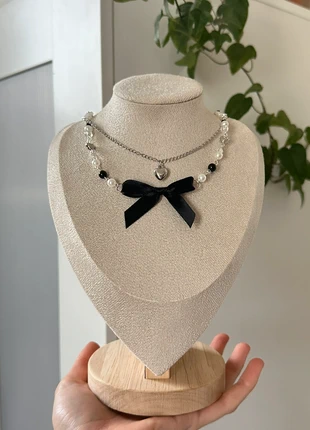 y2k necklace with bow and heart, marque: y2k, état: Très bon état, 5,00 €, 5,95 € Protection acheteurs incluse