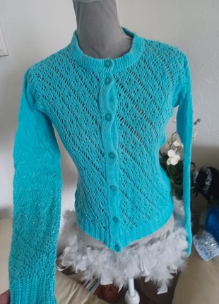 Cardigan court en crochet façon resille en coton taille 40🌿, marque: Fait Main, état: Bon état, taille: L / 40 / 12, 16,00 €, 17,50 € Protection acheteurs incluse