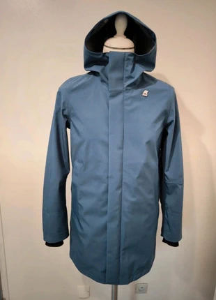 Manteau long parka imperméable K-way Tommy Bonded jersey bleu taille S mixte 🔥, marque: K-Way, état: Très bon état, taille: S, 229,00 €, 241,15 € Protection acheteurs (Pro) incluse