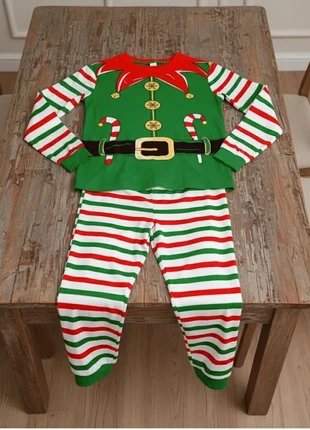 Ensemble pyjama homme deux pièces style elfe vert, imprimé Noël & Halloween, taille L, brand: Noël, condition: New without tags, size: L, €44.90, €47.85 includes Buyer Protection