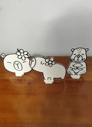 Trio de capybaras avec socle, marke: sansnom., zustand: Neu, 6,00 €, 7,00 € beinhaltet Vinted-Käuferschutz Pro