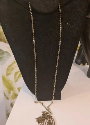 Collar largo jaula con pájarito dorado filigran Schmuck smycken halsband collier, brand: Bijou Brigitte, condizioni: Nuovo senza cartellino, €11.90, €13.20 include la Protezione acquisti