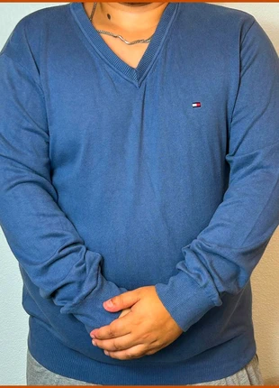 Sweat/Pull Tommy Hilfiger Bleu / Col V/ Logo brodé / Taille XL Homme, brand: Tommy Hilfiger, condition: Very good, size: XL, €23.00, €24.85 includes Buyer Protection