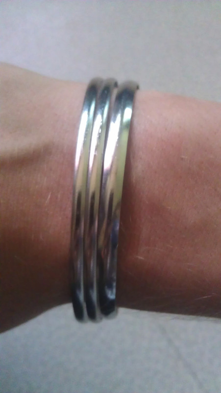 Lot 3 bracelets argentés 3