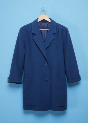 New Style – Premium & Elegant Blue 100% Wool Coat with Single-Breasted & Pockets – XXL 🌟💖, marque: New Style, état: Très bon état, taille: XXL / 44 / 16, 69,90 €, 74,10 € Protection acheteurs incluse