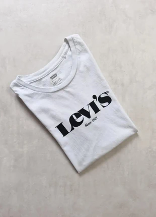 T-shirt blanc Levi's logo noir "Since 1873", taille XS, brand: Levi's, condition: Very good, size: XS / 34 / 6, €10.00, €11.20 includes Buyer Protection