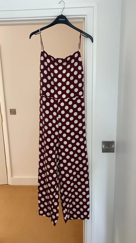 Topshop polka sales dot jumpsuit