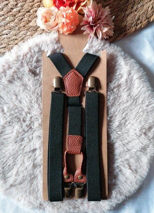 Bretelles vintage noires et camel pinces vieillies tendance mariage 2026, brand: GMMboutique, condition: New without tags, €6.00, €7.00 includes Buyer Protection Pro