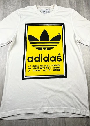 T-shirt Adidas Originals taille S Blanc Logo Jaune Noir Vintage, marque: adidas, état: Très bon état, taille: S, 6,50 €, 7,53 € Protection acheteurs incluse