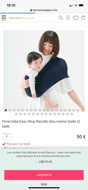 Porte Bebe Easy Sling Lucky Taille S Vinted