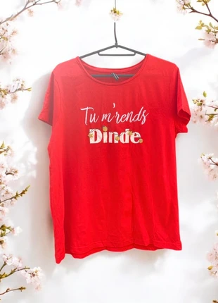 🎀 T-shirt Rouge "Tu m'rends Dinde"femme taille L neuf ,100% Coton🎀, brand: Fashion Private Company, condizioni: Nuovo senza cartellino, taglia: L / IT 44 / EU 40, €9.00, €10.15 include la Protezione acquisti