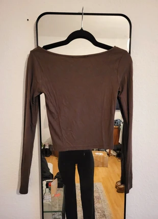 Langarmshirt Shirt eng langärmelig U-Boot-Ausschnitt Boatneck Vintage Y2K 2000er Style, marque: Stradivarius, état: Très bon état, taille: M / 38 / 10, 10,00 €, 11,20 € Protection acheteurs incluse